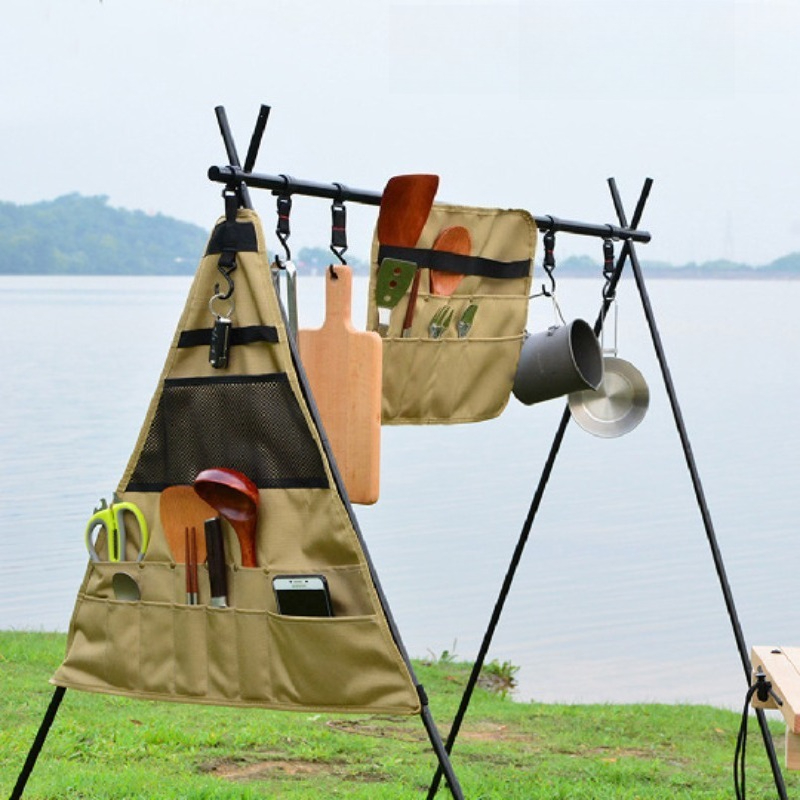 Mountain Biking Camp - Camping Kitchen Storage Organizer Hanging Utensil