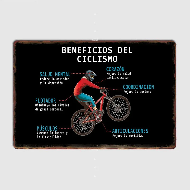 CYCLING BENEFITS Poster Mounta - Mountain Biking Benefits ulasan dan harga