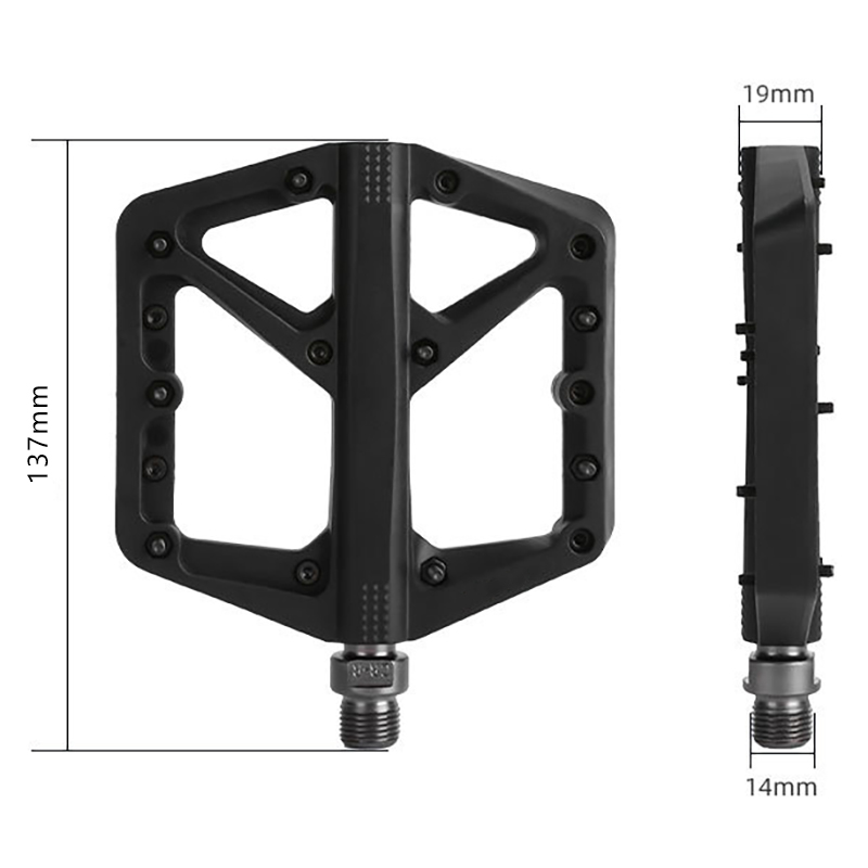 Nylon Bicycle Pedals MTB Platf - Pedal Platform Flat ulasan dan harga