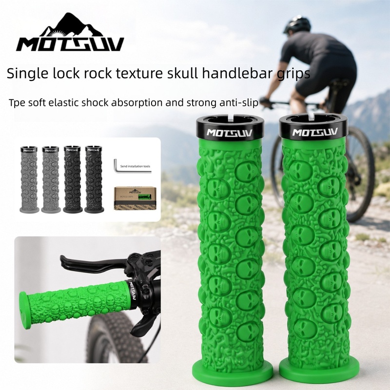 Bicycle Handlebar Grips, Skull - Mountain Biking Gloves ulasan dan harga