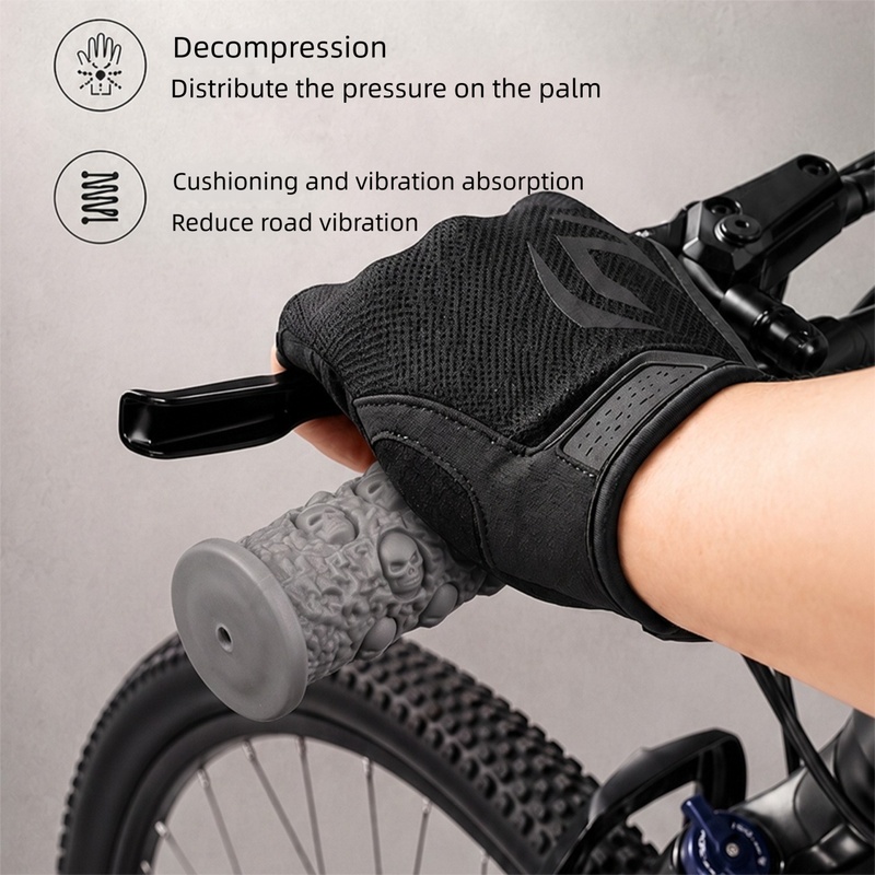 Bicycle Handlebar Grips, Skull - Mountain Biking Gloves ulasan dan harga