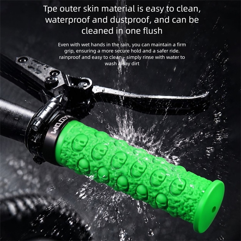 Bicycle Handlebar Grips, Skull - Mountain Biking Gloves ulasan dan harga