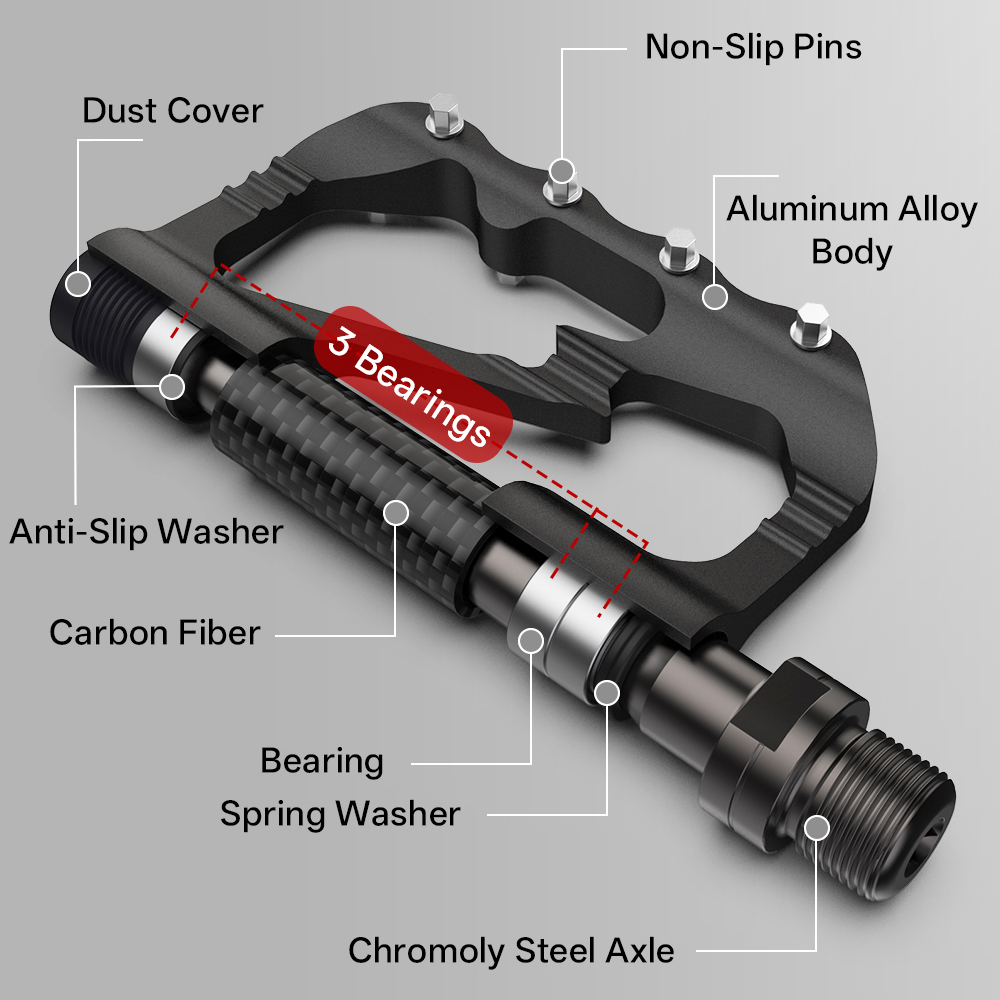 361 Degrees 3 Bearings Bike Pe - Pedal Platform Flat ulasan dan harga