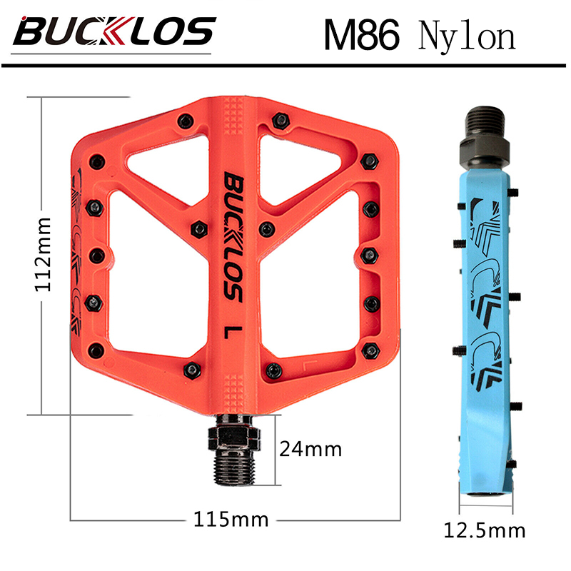BUCKLOS Bicycle Flat Pedals DU - Pedal Platform Flat ulasan dan harga