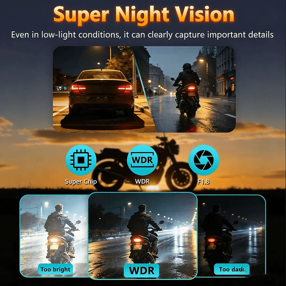 New 2K QHD WiFi Dash Cam IP66  - Mountain Biking Images ulasan dan harga